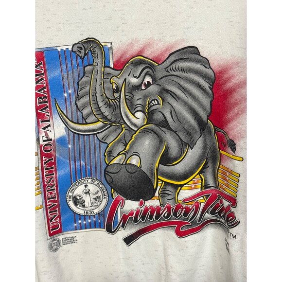 Vintage Medium University Of Alabama Crimson Tide Elephant Sweatshirt - Picture 2 of 3